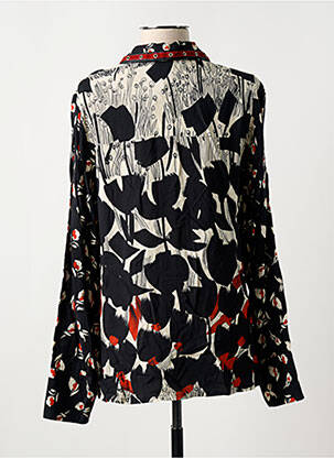 Chemisier imprimé fleurs manches longues noir MERI & ESCA femme