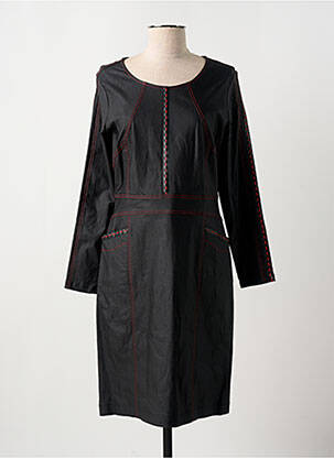 Robe mi-longue manches longues manches longues noir MERI & ESCA femme