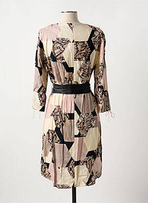 Robe mi-longue manches 3/4 manches 3/4 rose MERI & ESCA femme