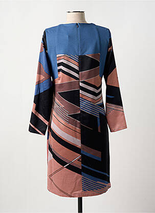 Robe mi-longue manches longues manches longues bleu GREGORY PAT femme