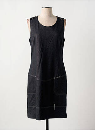 Robe mi-longue sans manche sans manche noir GUY DUBOUIS femme