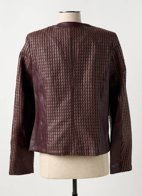 Veste simili cuir epaulette violet MERI & ESCA femme