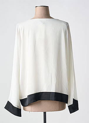Blouse légère et transparente manches longues blanc COULEURS DU TEMPS femme