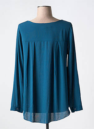 Blouse col rond manches longues bleu COULEURS DU TEMPS femme