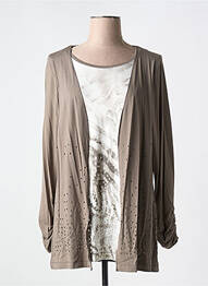 Twin-set coupe fluide beige GUY DUBOUIS femme