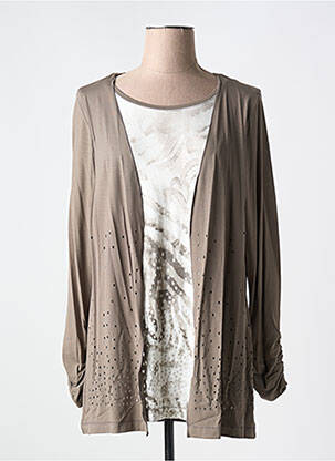 Twin-set coupe fluide beige GUY DUBOUIS femme