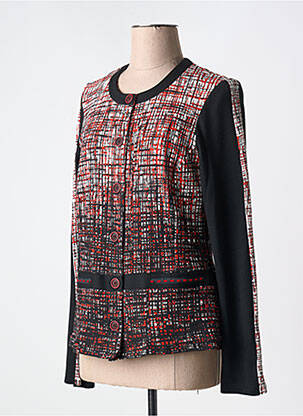 Gilet manches longues col rond noir GUY DUBOUIS femme