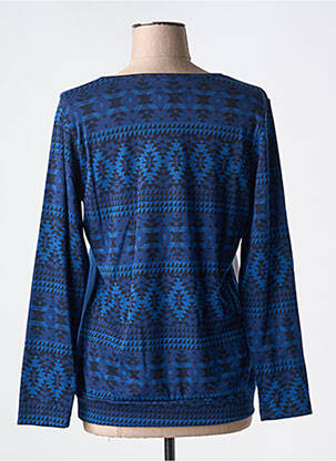Top imprimé fantaisie manches longues bleu GUY DUBOUIS femme
