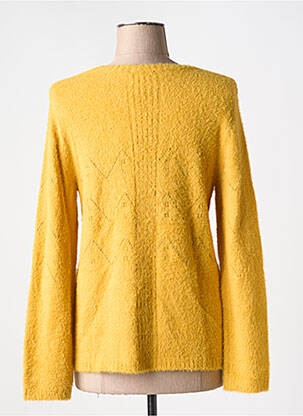 Pull coupe cintrée manches longues jaune GUY DUBOUIS femme
