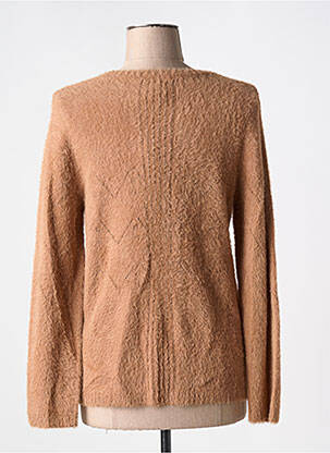 Pull coupe cintrée manches longues marron GUY DUBOUIS femme