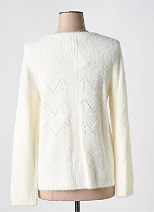 Pull coupe cintrée manches longues blanc GUY DUBOUIS femme