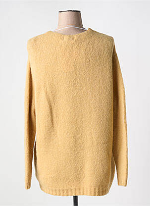 Pull col v manches longues jaune COULEURS DU TEMPS femme