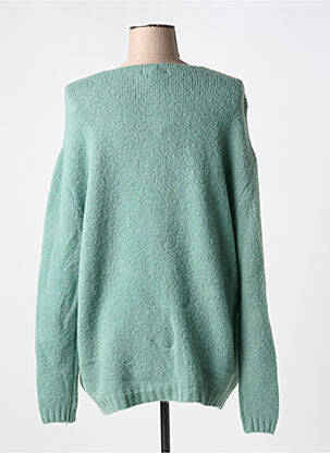 Pull col v manches longues vert COULEURS DU TEMPS femme