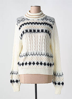 Pull coupe cintrée manches longues blanc GUY DUBOUIS femme