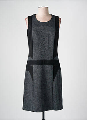 Robe mi-longue sans manche sans manche noir GUY DUBOUIS femme