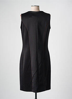 Robe mi-longue imprimé fantaisie sans manche noir FRANCE RIVOIRE femme