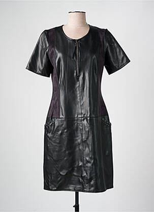 Robe mi-longue manches courtes manches courtes noir MERI & ESCA femme