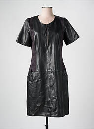 Robe mi-longue fermeture zippée au dos manches courtes noir MERI & ESCA femme