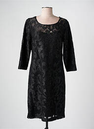 Robe mi-longue manches 3/4 manches 3/4 noir MERI & ESCA femme