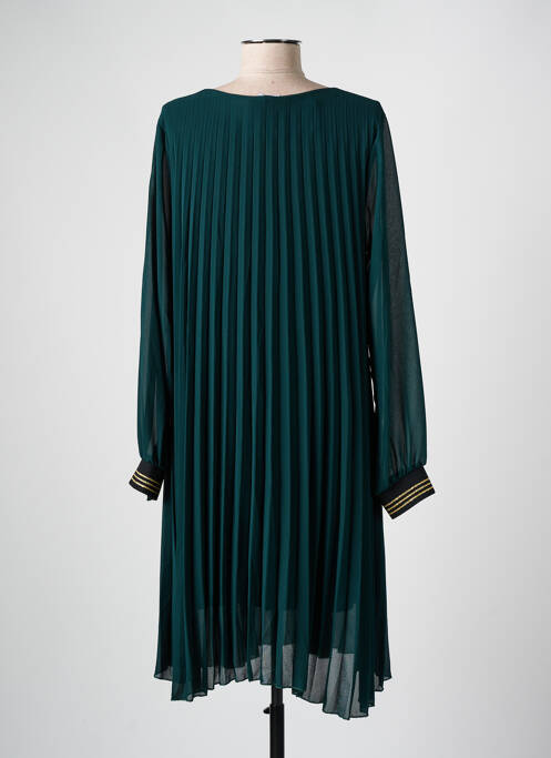 Robe mi-longue vert COULEURS DU TEMPS pour femme