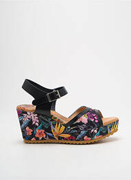Sandales/nu pieds matière lisse talon de 7 à 9cm noir KADANCIA femme