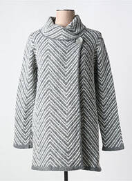 Gilet manches longues fermeture boutonnée sur le devant gris MERI & ESCA femme