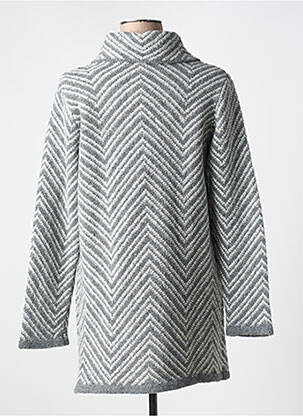 Gilet manches longues fermeture boutonnée sur le devant gris MERI & ESCA femme
