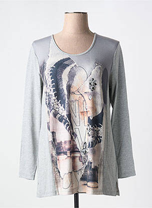 T-shirt manches longues manches longues gris MERI & ESCA femme