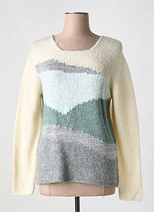 Pull coupe cintrée manches longues beige MERI & ESCA femme