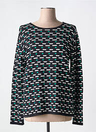 Pull coupe cintrée manches longues noir GUY DUBOUIS femme