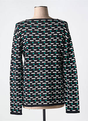 Pull coupe cintrée manches longues noir GUY DUBOUIS femme