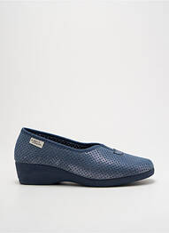 Chaussons/pantoufles tissage satiné talon de 4 à 6cm bleu LA MAISON DE L'ESPADRILLE femme