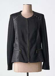 Veste casual col rond noir GUY DUBOUIS femme
