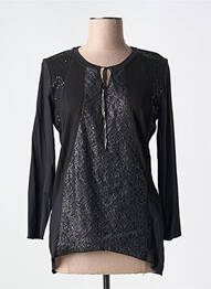 Top tissage jersey manches longues noir MERI & ESCA femme