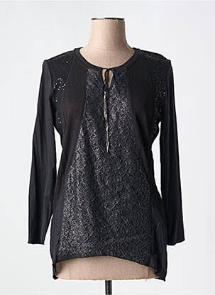 Top tissage jersey manches longues noir MERI & ESCA femme