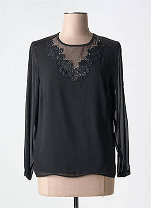Top tissage crêpe manches longues noir MERI & ESCA femme