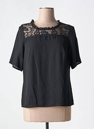 Top coupe fluide manches courtes noir MERI & ESCA femme