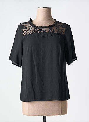 Top coupe fluide manches courtes noir MERI & ESCA femme