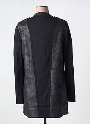 Manteau long coupe cintrée sans capuche noir MERI & ESCA femme