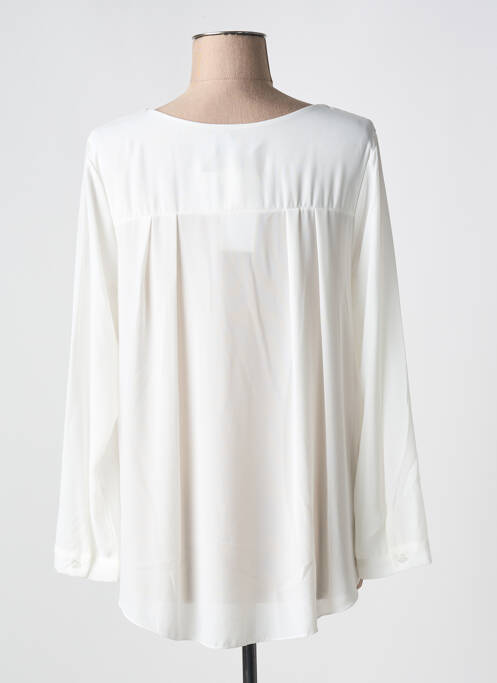 Blouse col rond manches longues blanc COULEURS DU TEMPS femme