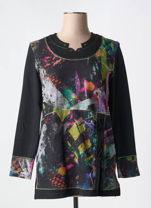 Tunique manches longues noir GUY DUBOUIS pour femme