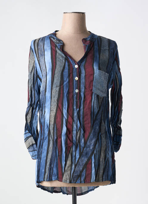 Tunique manches longues bleu COULEURS DU TEMPS femme