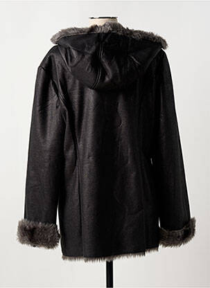 Manteau court capuche a capuche noir GUY DUBOUIS femme