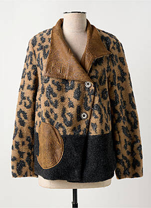 Veste casual coupe droite marron GUY DUBOUIS femme