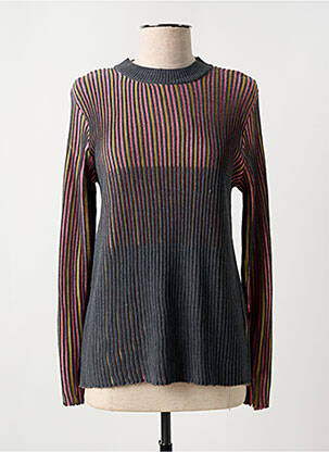 Pull coupe cintrée manches longues gris GUY DUBOUIS femme