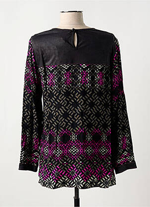 Blouse col rond manches longues noir FRANCE RIVOIRE femme