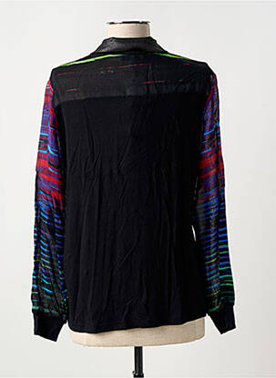 Chemisier tissage crêpe manches longues noir MERI & ESCA femme