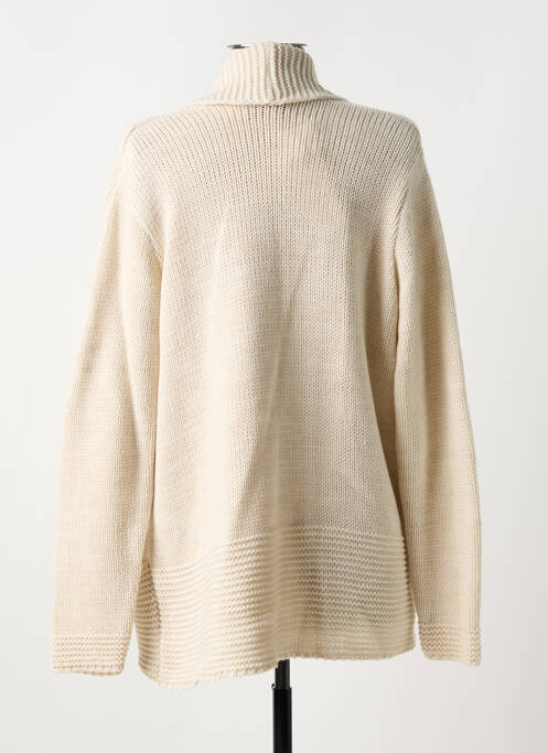 Gilet manches longues beige COULEURS DU TEMPS pour femme