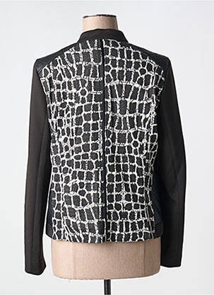 Veste casual col rond noir GUY DUBOUIS femme