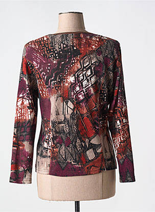 Pull coupe cintrée manches longues rouge GUY DUBOUIS femme